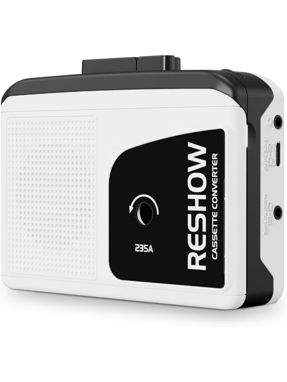 Portable Cassette Player & MP3 Converter with USB-C, Built-in Speaker, Stereo